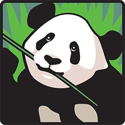 NZP wayfinding symbol: Panda for Smithsonian Institution