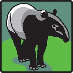 NZP wayfinding symbol: Tapirs for Smithsonian Institution
